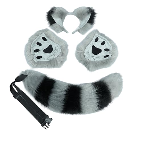 ZYKEJJDDAK Haarreifen mit Füchsen, Ohren und Schwanz, Füchse, Katzen, Ohren, Füchse, Pfote, Handschuh, Schwanz, Halloween ZYKEJJDDAK Haarreifen mit Füchsen, Ohren und Schwanz, Füchse, Katzen, Ohren, Füchse, Pfote, Handschuh, Schwanz, Halloween von ZYKEJJDDAK