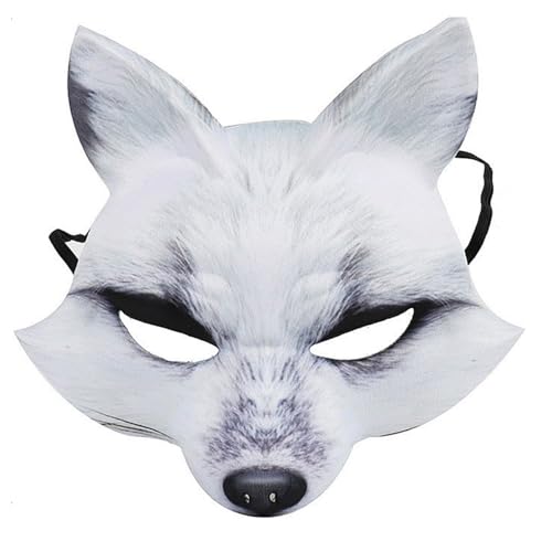 ZYKEJJDDAK Halloween Füchse Gesicht Maskerade Füchse für Frauen Mann Cosplay Tier Cosplay Maskerade ZYKEJJDDAK Halloween Füchse Gesicht Maskerade Füchse für Frauen Mann Cosplay Tier Cosplay Maskerade von ZYKEJJDDAK