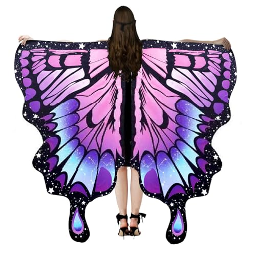 ZYKEJJDDAK Halloween Schmetterlingsflügel Halloween Kostüm für Frauen Schmetterling Schal Fee Umhang Feenflügel Schmetterlingsflügel ZYKEJJDDAK Halloween Schmetterlingsflügel Halloween Kostüm für Frauen Schmetterling Schal Fee Umhang Feenflügel Schmetterlingsflügel von ZYKEJJDDAK