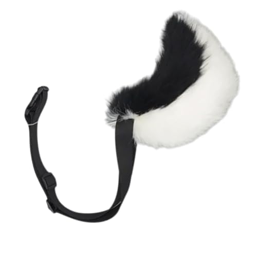 ZYKEJJDDAK Handgefertigter Tierschwanz, langer Schwanz, Kaninchenschwanz, verstellbarer Gürtel, weicher Schwanz, Anime-Cosplay-Zubehör von ZYKEJJDDAK