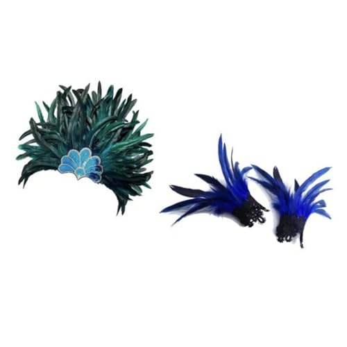 ZYKEJJDDAK Hellblaues gefiedertes Haarteil und Armdekor, Rollenspiel, Cosplay, Kopfbedeckung, praktisches Party-Kostüm-Zubehör, blaue Feder, Haarschmuck ZYKEJJDDAK Hellblaues gefiedertes Haarteil und Armdekor, Rollenspiel, Cosplay, Kopfbedeckung, praktisches Party-Kostüm-Zubehör, blaue Feder, Haarschmuck von ZYKEJJDDAK