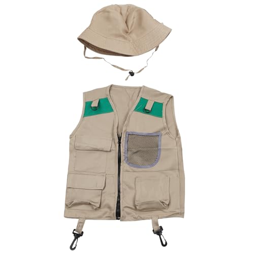 ZYKEJJDDAK Kinder-Outdoor-Entdecker-Kits, Abenteuer-Kits, Entdecker-Kostüm, Weste und Mütze, Halloween-Cosplay-Kostüm ZYKEJJDDAK Kinder-Outdoor-Entdecker-Kits, Abenteuer-Kits, Entdecker-Kostüm, Weste und Mütze, Halloween-Cosplay-Kostüm von ZYKEJJDDAK