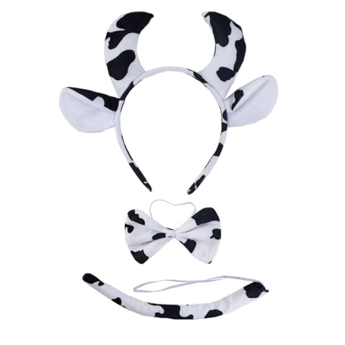 ZYKEJJDDAK Kuh-Kostüm-Set, Kuhohren, Stirnband, Schwanz, Fliege, Tutus-Handschuh für Kinder, Mädchen, Halloween, Weihnachten, Tier-Cosplays ZYKEJJDDAK Kuh-Kostüm-Set, Kuhohren, Stirnband, Schwanz, Fliege, Tutus-Handschuh für Kinder, Mädchen, Halloween, Weihnachten, Tier-Cosplays von ZYKEJJDDAK