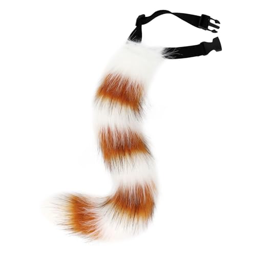 ZYKEJJDDAK Kunstpelze Tierschwanz Füchse Hund Wolf Schwanz Halloween Cosplay Party Kostüm Zubehör Einstellbare Pelzkatzen ZYKEJJDDAK Kunstpelze Tierschwanz Füchse Hund Wolf Schwanz Halloween Cosplay Party Kostüm Zubehör Einstellbare Pelzkatzen von ZYKEJJDDAK