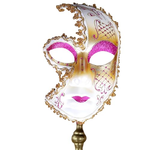ZYKEJJDDAK Maskerade Halloween Cosplay Half Face Maskerade Half for Halloween Costume Maskerade Party von ZYKEJJDDAK