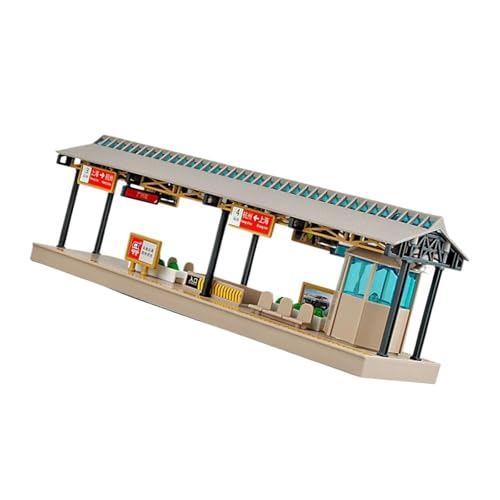 ZYKEJJDDAK Miniatur-Bahnhofsgebäude Modell-Set im Maßstab 1:64 Eisenbahndioramen DIYer Bastelprojekt von ZYKEJJDDAK