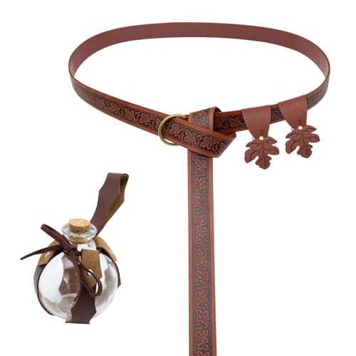ZYKEJJDDAK Mittelalter Cosplay Set Trank Flasche Hüfttasche Halloween Renaissances Zubehör für Frauen ZYKEJJDDAK Mittelalter Cosplay Set Trank Flasche Hüfttasche Halloween Renaissances Zubehör für Frauen von ZYKEJJDDAK