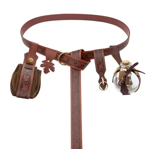 ZYKEJJDDAK Mittelalter Cosplay Set Trank Flasche Hüfttasche Halloween Renaissances Zubehör für Frauen von ZYKEJJDDAK