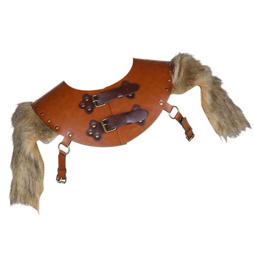 ZYKEJJDDAK Mittelalter Kragen Schulterschutz für Herren, Mittelalter Lederhalsband Schal mit Schulterschild, Halloween ZYKEJJDDAK Mittelalter Kragen Schulterschutz für Herren, Mittelalter Lederhalsband Schal mit Schulterschild, Halloween von ZYKEJJDDAK