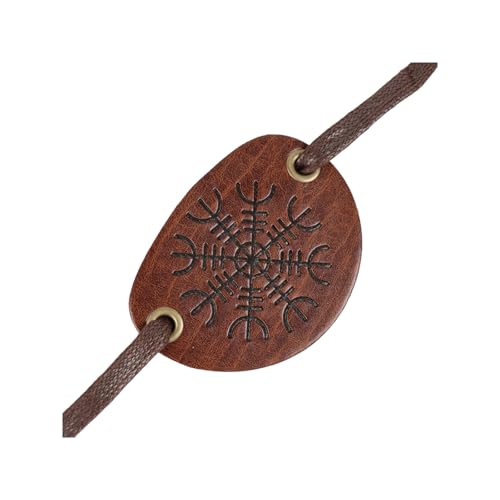 ZYKEJJDDAK Mittelalterliche geprägte Augenklappen, Vintage-Leder-Augenabdeckungen, Piraten-Augenklappen für Herren, Halloween, LARP, Cosplay von ZYKEJJDDAK