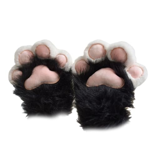ZYKEJJDDAK Pelzige Tierpfoten-Handschuhe für Teenager, Erwachsene, Katzen, Pfoten, Plüschhandschuhe, Anime-Fäustlinge für Halloween, Event, Cosplay ZYKEJJDDAK Pelzige Tierpfoten-Handschuhe für Teenager, Erwachsene, Katzen, Pfoten, Plüschhandschuhe, Anime-Fäustlinge für Halloween, Event, Cosplay von ZYKEJJDDAK