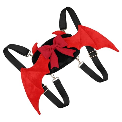 ZYKEJJDDAK Plüsch-Rucksäcke, Schleife, Flügel, kleine Mädchen, Schulhandtasche, Kinderhandtasche, Schultasche für Mädchen, Weihnachten ZYKEJJDDAK Plüsch-Rucksäcke, Schleife, Flügel, kleine Mädchen, Schulhandtasche, Kinderhandtasche, Schultasche für Mädchen, Weihnachten von ZYKEJJDDAK