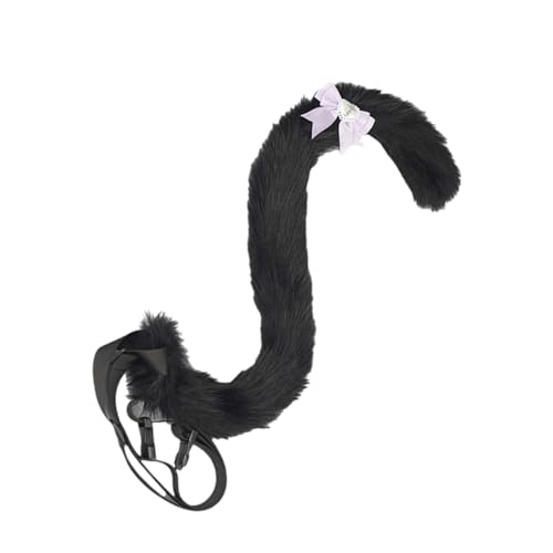 ZYKEJJDDAK Plüschschwanz Schöne Katzen Schwanz Tier Schwanz für Halloween Weihnachten Karneval Geburtstag Party Anime Cosplay von ZYKEJJDDAK