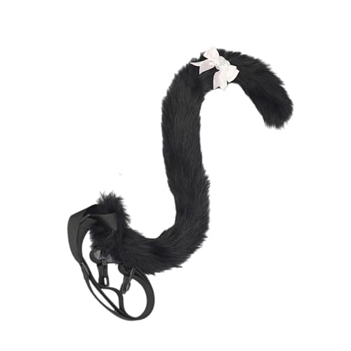 ZYKEJJDDAK Plüschschwanz Schöne Katzen Schwanz Tier Schwanz für Halloween Weihnachten Karneval Geburtstag Party Anime Cosplay von ZYKEJJDDAK