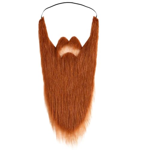 ZYKEJJDDAK Santa Bart Falsche Bärte Kostüm Bart Alter Mann Kostüm Schnurrbart Halloween Bart Party Zubehör Weihnachten von ZYKEJJDDAK