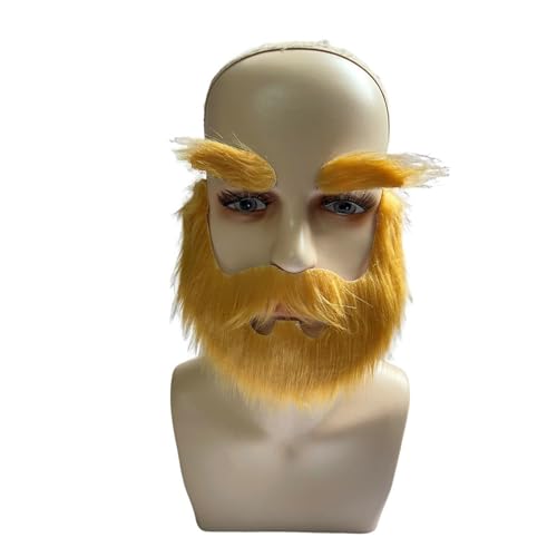 ZYKEJJDDAK Schnurrbärte und Augenbrauen Cosplay Kostüm Zubehör für Männer Frauen Halloween Weihnachten Kleber ZYKEJJDDAK Schnurrbärte und Augenbrauen Cosplay Kostüm Zubehör für Männer Frauen Halloween Weihnachten Kleber von ZYKEJJDDAK