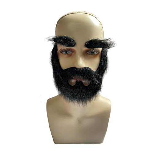 ZYKEJJDDAK Schnurrbärte und Augenbrauen Cosplay Kostüm Zubehör für Männer Frauen Halloween Weihnachten Kleber ZYKEJJDDAK Schnurrbärte und Augenbrauen Cosplay Kostüm Zubehör für Männer Frauen Halloween Weihnachten Kleber von ZYKEJJDDAK