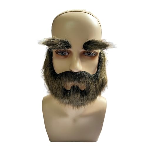 ZYKEJJDDAK Schnurrbärte und Augenbrauen Cosplay Kostüm Zubehör für Männer Frauen Halloween Weihnachten Kleber von ZYKEJJDDAK