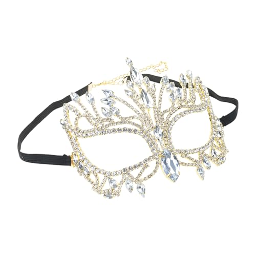 ZYKEJJDDAK Strass-Maskerade, halbes Gesicht, Halloween-Kostüm, Zubehör für Männer und Frauen, Maskerade, Halloween ZYKEJJDDAK Strass-Maskerade, halbes Gesicht, Halloween-Kostüm, Zubehör für Männer und Frauen, Maskerade, Halloween von ZYKEJJDDAK