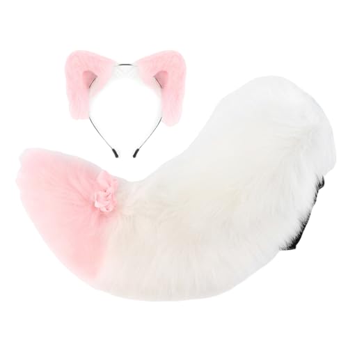 ZYKEJJDDAK Tierohr und Schwanz Kostüm Set Praktisches Plüsch Stirnband Kostüm Kopfschmuck für Halloween Cosplay Party Verkleiden Cosplay Katzen Ohr Haarschmuck ZYKEJJDDAK Tierohr und Schwanz Kostüm Set Praktisches Plüsch Stirnband Kostüm Kopfschmuck für Halloween Cosplay Party Verkleiden Cosplay Katzen Ohr Haarschmuck von ZYKEJJDDAK