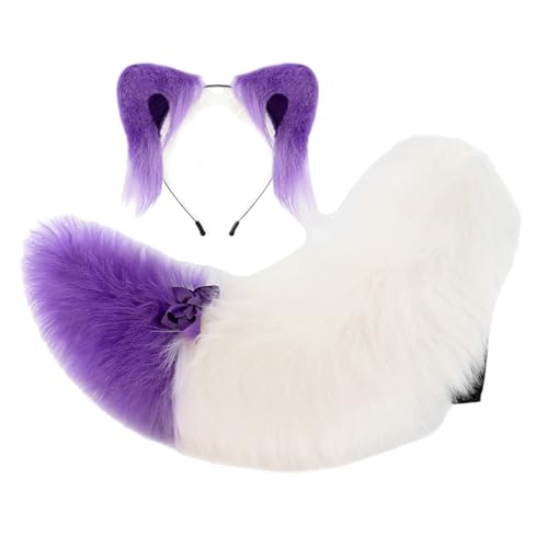 ZYKEJJDDAK Tierohr und Schwanz Kostüm Set Praktisches Plüsch Stirnband Kostüm Kopfschmuck für Halloween Cosplay Party Verkleiden Cosplay Katzen Ohr Haarschmuck ZYKEJJDDAK Tierohr und Schwanz Kostüm Set Praktisches Plüsch Stirnband Kostüm Kopfschmuck für Halloween Cosplay Party Verkleiden Cosplay Katzen Ohr Haarschmuck von ZYKEJJDDAK