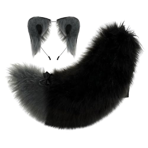 ZYKEJJDDAK Tierohr und Schwanz Kostüm Set Praktisches Plüsch Stirnband Kostüm Kopfschmuck für Halloween Cosplay Party Verkleiden Cosplay Katzen Ohr Haarschmuck ZYKEJJDDAK Tierohr und Schwanz Kostüm Set Praktisches Plüsch Stirnband Kostüm Kopfschmuck für Halloween Cosplay Party Verkleiden Cosplay Katzen Ohr Haarschmuck von ZYKEJJDDAK