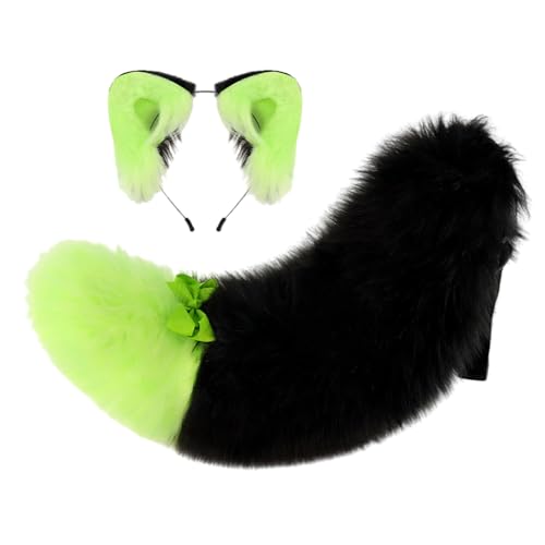 ZYKEJJDDAK Tierohr und Schwanz Kostüm Set Praktisches Plüsch Stirnband Kostüm Kopfschmuck für Halloween Cosplay Party Verkleiden Cosplay Katzen Ohr Haarschmuck ZYKEJJDDAK Tierohr und Schwanz Kostüm Set Praktisches Plüsch Stirnband Kostüm Kopfschmuck für Halloween Cosplay Party Verkleiden Cosplay Katzen Ohr Haarschmuck von ZYKEJJDDAK