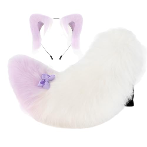 ZYKEJJDDAK Tierohr und Schwanz Kostüm Set Praktisches Plüsch Stirnband Kostüm Kopfschmuck für Halloween Cosplay Party Verkleiden Cosplay Katzen Ohr Haarschmuck ZYKEJJDDAK Tierohr und Schwanz Kostüm Set Praktisches Plüsch Stirnband Kostüm Kopfschmuck für Halloween Cosplay Party Verkleiden Cosplay Katzen Ohr Haarschmuck von ZYKEJJDDAK