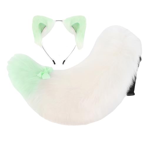 ZYKEJJDDAK Tierohr und Schwanz Kostüm Set Praktisches Plüsch Stirnband Kostüm Kopfschmuck für Halloween Cosplay Party Verkleiden Cosplay Katzen Ohr Haarschmuck ZYKEJJDDAK Tierohr und Schwanz Kostüm Set Praktisches Plüsch Stirnband Kostüm Kopfschmuck für Halloween Cosplay Party Verkleiden Cosplay Katzen Ohr Haarschmuck von ZYKEJJDDAK