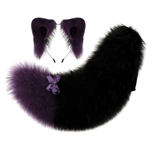 ZYKEJJDDAK Tierohr und Schwanz Kostüm Set Praktisches Plüsch Stirnband Kostüm Kopfschmuck für Halloween Cosplay Party Verkleiden Cosplay Katzen Ohr Haarschmuck ZYKEJJDDAK Tierohr und Schwanz Kostüm Set Praktisches Plüsch Stirnband Kostüm Kopfschmuck für Halloween Cosplay Party Verkleiden Cosplay Katzen Ohr Haarschmuck von ZYKEJJDDAK