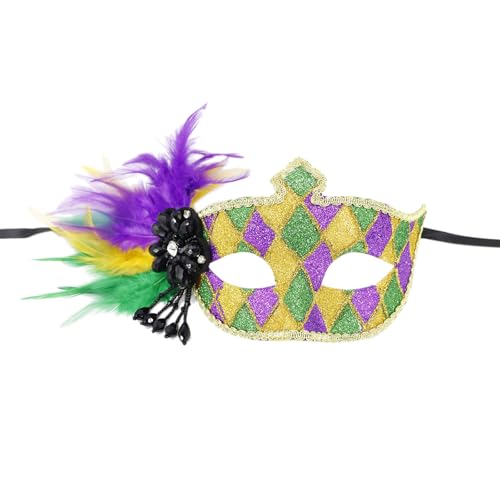 ZYKEJJDDAK Venezianer-Maskerade, Halloween, gefiedert, halbes Gesicht ZYKEJJDDAK Venezianer-Maskerade, Halloween, gefiedert, halbes Gesicht von ZYKEJJDDAK