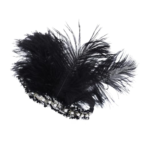 ZYKEJJDDAK Vintage Gefiederte Kopfbedeckung 1920er Damen Cosplay Stirnband Kopfschmuck für Frauen Maskerade Halloween Hochzeiten ZYKEJJDDAK Vintage Gefiederte Kopfbedeckung 1920er Damen Cosplay Stirnband Kopfschmuck für Frauen Maskerade Halloween Hochzeiten von ZYKEJJDDAK