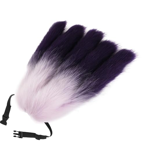 ZYKEJJDDAK Weicher Tierschwanz Fuchs Schwanz Verstellbarer Gürtel Füchse Kostüm Schwanz für Cosplay Halloween Party von ZYKEJJDDAK