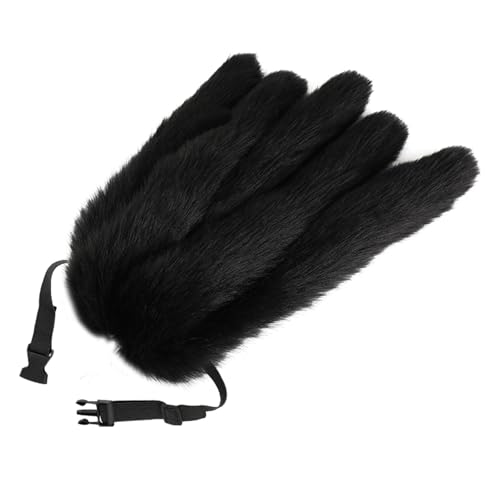 ZYKEJJDDAK Weicher Tierschwanz Fuchs Schwanz Verstellbarer Gürtel Füchse Kostüm Schwanz für Cosplay Halloween Party von ZYKEJJDDAK
