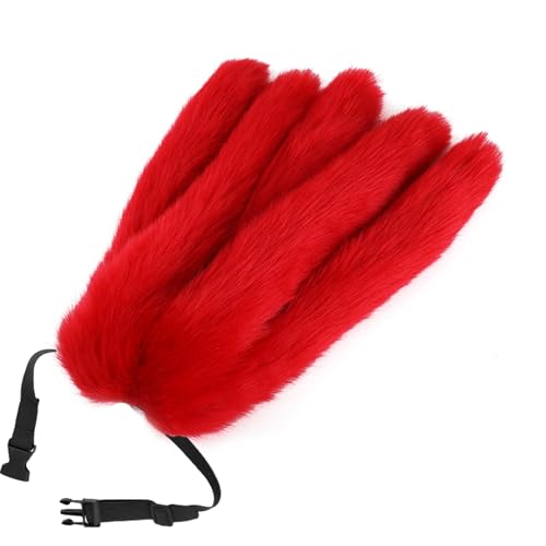 ZYKEJJDDAK Weicher Tierschwanz Fuchs Schwanz Verstellbarer Gürtel Füchse Kostüm Schwanz für Cosplay Halloween Party von ZYKEJJDDAK