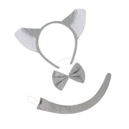 ZYKEJJDDAK Wolf-Tier-Kostüm-Zubehör, Wolfs-Stirnband, Wolfsschwanz, Fliege, Rock, Halloween, Wolfs-Outfit für Kinder, Halloween ZYKEJJDDAK Wolf-Tier-Kostüm-Zubehör, Wolfs-Stirnband, Wolfsschwanz, Fliege, Rock, Halloween, Wolfs-Outfit für Kinder, Halloween von ZYKEJJDDAK