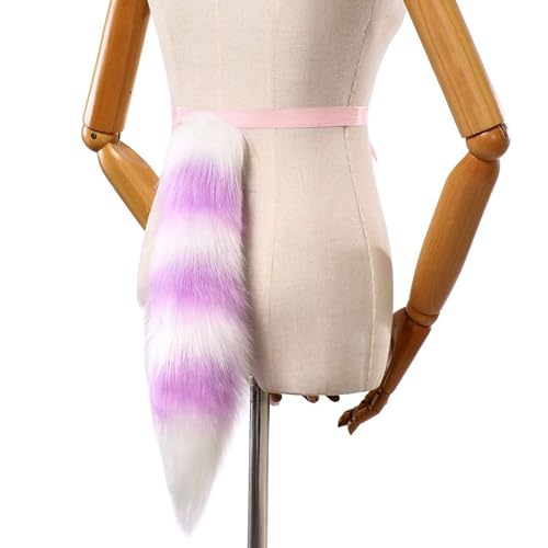 ZYKEJJDDAK Wolfsschwanz Katzen Schwanz Pelze Plüsch Füchse Schwanz Cosplays Karneval Party Weihnachten Animes Zubehör Halloween von ZYKEJJDDAK