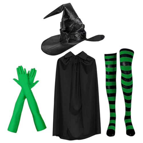 ZYKEJJDDAK Zauberer-Umhang-Kostüm-Set mit passendem Hut, Handschuhen, Socken, Halloween-Cosplay-Zubehör, Outfit, Cosplay, Zauberer-Umhang, Zubehör ZYKEJJDDAK Zauberer-Umhang-Kostüm-Set mit passendem Hut, Handschuhen, Socken, Halloween-Cosplay-Zubehör, Outfit, Cosplay, Zauberer-Umhang, Zubehör von ZYKEJJDDAK