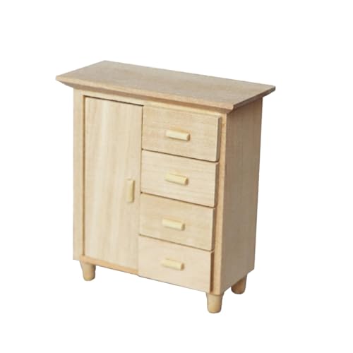 Holzkommode im Maßstab 1:12 mit 4 glatten Schubladen, Miniatur-Schlafzimmeraufbewahrung, Vintage-Möbel, Vintage-Möbel, Puppenhäuser, Möbelschubladen Holzkommode im Maßstab 1:12 mit 4 glatten Schubladen, Miniatur-Schlafzimmeraufbewahrung, Vintage-Möbel, Vintage-Möbel, Puppenhäuser, Möbelschubladen von ZYMIADOU
