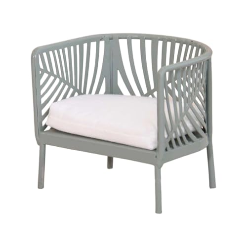 Kleines Sofa aus Legierung, Sammlerstück, 10,2 cm, Puppenhäuser, Möbel mit detaillierter Handwerkskunst, Miniatur, Vintage-Puppenhäuser, Stuhl-Dekorationen von ZYMIADOU