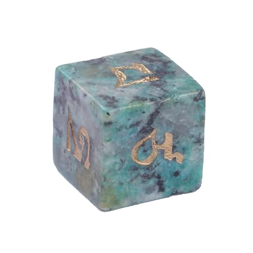 Natürlicher Kristall, mehrseitige Rollenspiel-Tischspielwürfel, sechs runde Ecken, Mahjong-Zubehör, sechs runde Ecken von ZYMIADOU