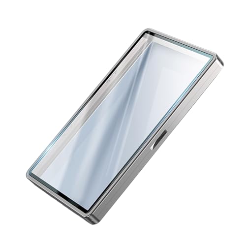 ZYMIADOU Bunte Kartenschutzhülle für abgestufte Sammlerstücke, bruchsicheres Glas, sichere Aufbewahrung, Metallrahmen, Design-Kartenschutz von ZYMIADOU