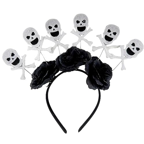 ZYMIADOU Elegante Stirnbänder in Blumenform, Totenkopf-Haarreif, Halloween, für Damen, Mädchen, Hochzeit, Party, Zubehör, Stirnband, Blumenstirnband, für Damen und Erwachsene ZYMIADOU Elegante Stirnbänder in Blumenform, Totenkopf-Haarreif, Halloween, für Damen, Mädchen, Hochzeit, Party, Zubehör, Stirnband, Blumenstirnband, für Damen und Erwachsene von ZYMIADOU