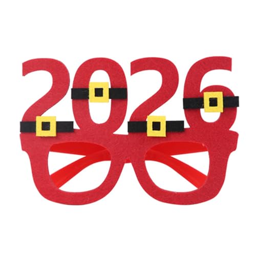 ZYMIADOU Frohes neues Jahr, fluoreszierende Rahmen, Weihnachtsfeier, Brille, Silvester für Party-Dekorationen, Neuheiten, lustige Gläser von ZYMIADOU