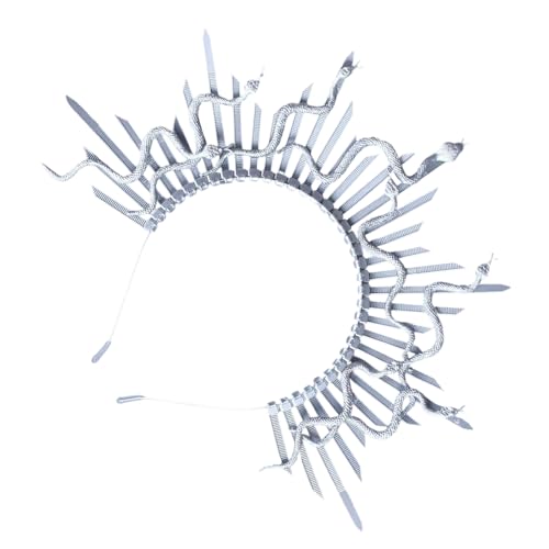 ZYMIADOU Haarreif mit Schlangenmotiv, griechische Mythologie, Haarband, Halloween, Party-Requisiten, Stirnband, Erwachsene, Bühnenauftritte, Cosplay, Zubehör, Halloween-Party-Kopfbedeckung ZYMIADOU Haarreif mit Schlangenmotiv, griechische Mythologie, Haarband, Halloween, Party-Requisiten, Stirnband, Erwachsene, Bühnenauftritte, Cosplay, Zubehör, Halloween-Party-Kopfbedeckung von ZYMIADOU