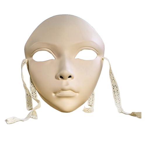 ZYMIADOU Handbemalte Halloween-Party, Vollgesichtsmaskerade für Damen und Herren, Party, Halloween von ZYMIADOU