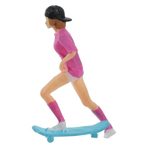 ZYMIADOU Kleines realistisches Skateboarder-Modell im Maßstab 1:64 für Architekturmodelle und Miniatur-Eisenbahn-Zug-Landschaften, Dekorationen, realistische Modellfiguren ZYMIADOU Kleines realistisches Skateboarder-Modell im Maßstab 1:64 für Architekturmodelle und Miniatur-Eisenbahn-Zug-Landschaften, Dekorationen, realistische Modellfiguren von ZYMIADOU
