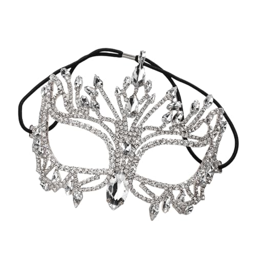 ZYMIADOU Maskerade funkelnde Strasssteine, halbes Gesicht, Halloween-Kostüm, Zubehör für Männer und Frauen, Halloween-Maskerade-Strasssteine von ZYMIADOU