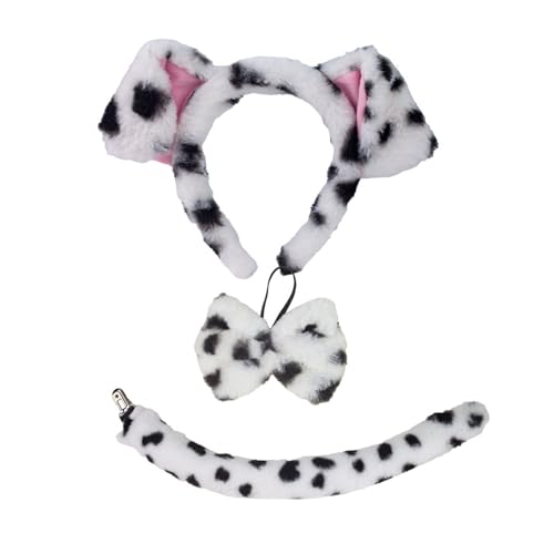 ZYMIADOU Plüsch-Hundekostüm, Cosplay-Requisiten, Stirnband/Schwanz/Fliege, Themenparty, Kleidung, AnimeExpo Maskerade, Bälle, Verkleidung, Party, Requisiten, Cosplay-Zubehör von ZYMIADOU