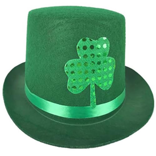 ZYMIADOU StPatricks Day Feier, Kleeblatt-Hut, Festival, Party, Grün, hoch, flach, hoch, irischer Nationalfeiertag, Party, Haardekoration, irisches Festival, Feier-Hut von ZYMIADOU